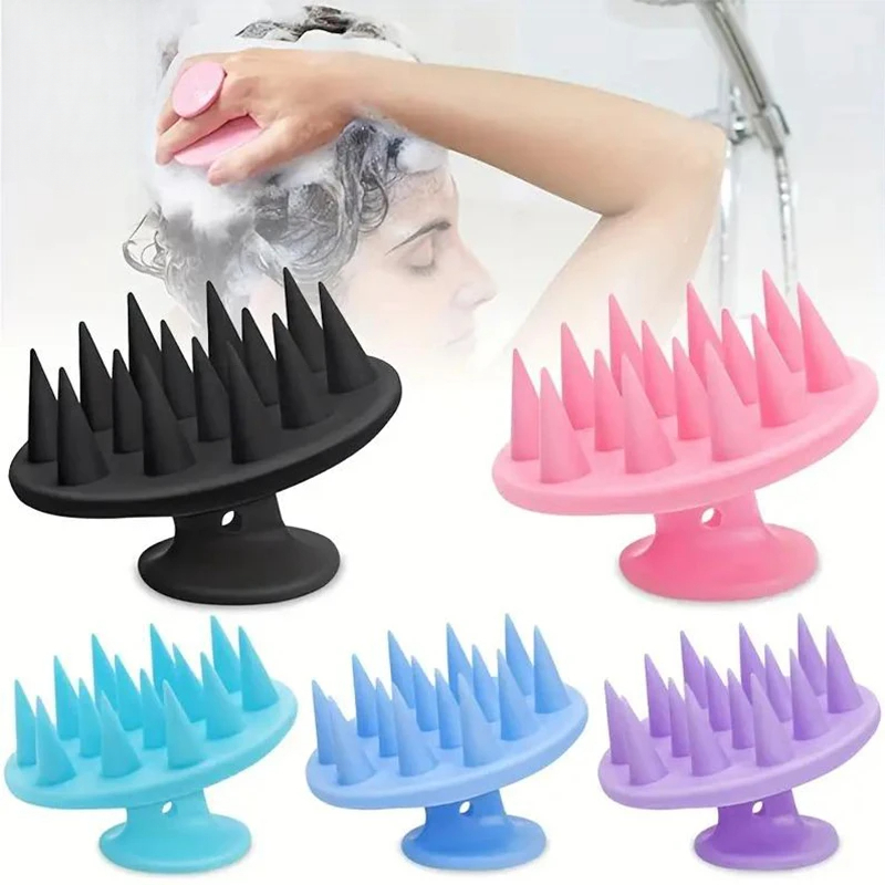 Hair Care Products - 1 Stück Tragbare Silikon-Kopfmassagebürste, Tiefenreinigende Kopfhaut-